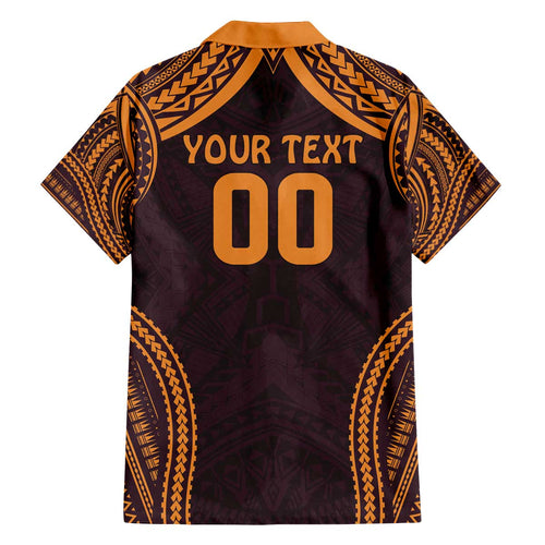 Custom Broncos Rugby Family Matching Off The Shoulder Long Sleeve Dress and Hawaiian Shirt With Polynesian Style