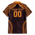 Custom Broncos Rugby Family Matching Off Shoulder Short Dress and Hawaiian Shirt With Polynesian Style