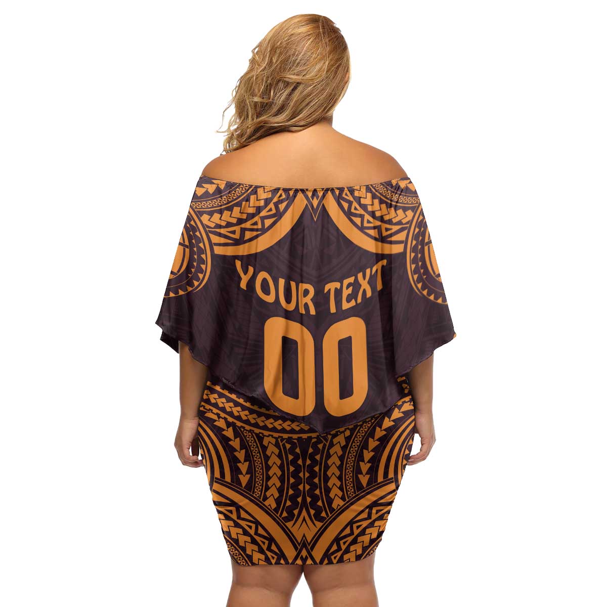 Custom Broncos Rugby Family Matching Off Shoulder Short Dress and Hawaiian Shirt With Polynesian Style