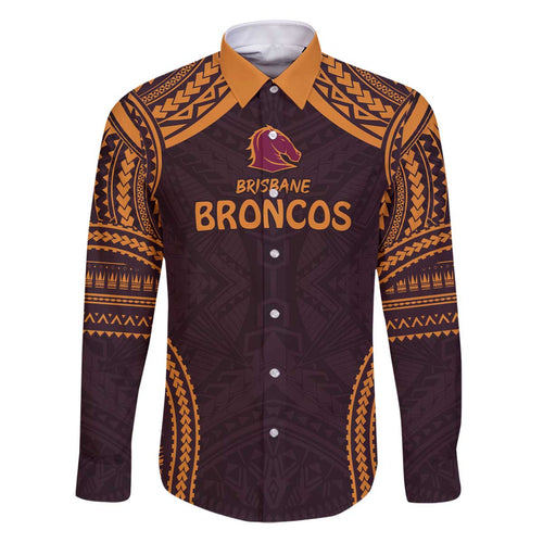 Custom Broncos Rugby Family Matching Puletasi and Hawaiian Shirt With Polynesian Style
