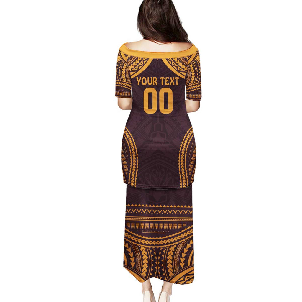 Custom Broncos Rugby Family Matching Puletasi and Hawaiian Shirt With Polynesian Style