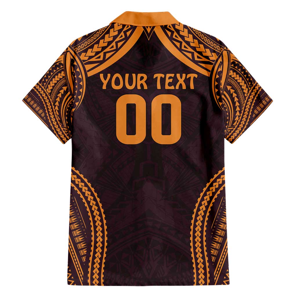 Custom Broncos Rugby Family Matching Short Sleeve Bodycon Dress and Hawaiian Shirt With Polynesian Style