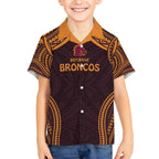 Custom Broncos Rugby Hawaiian Shirt With Polynesian Style