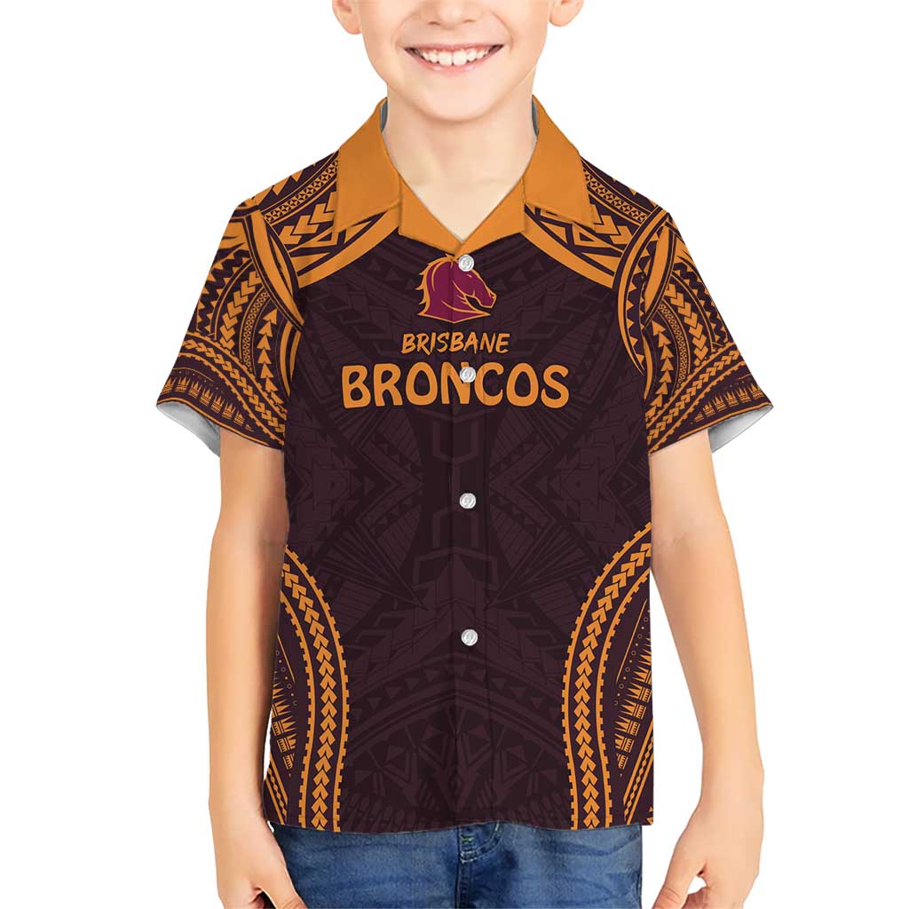 Custom Broncos Rugby Hawaiian Shirt With Polynesian Style