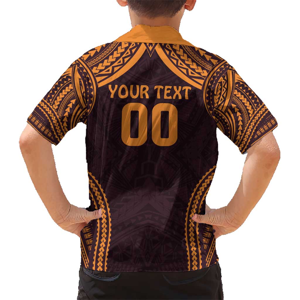 Custom Broncos Rugby Kid Hawaiian Shirt With Polynesian Style