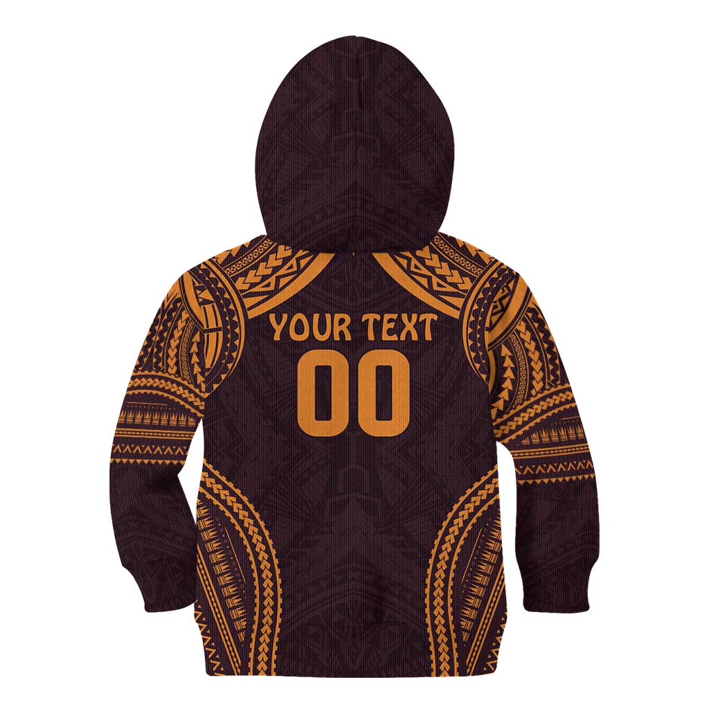 Custom Broncos Rugby Kid Hoodie With Polynesian Style