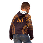 Custom Broncos Rugby Kid Hoodie With Polynesian Style