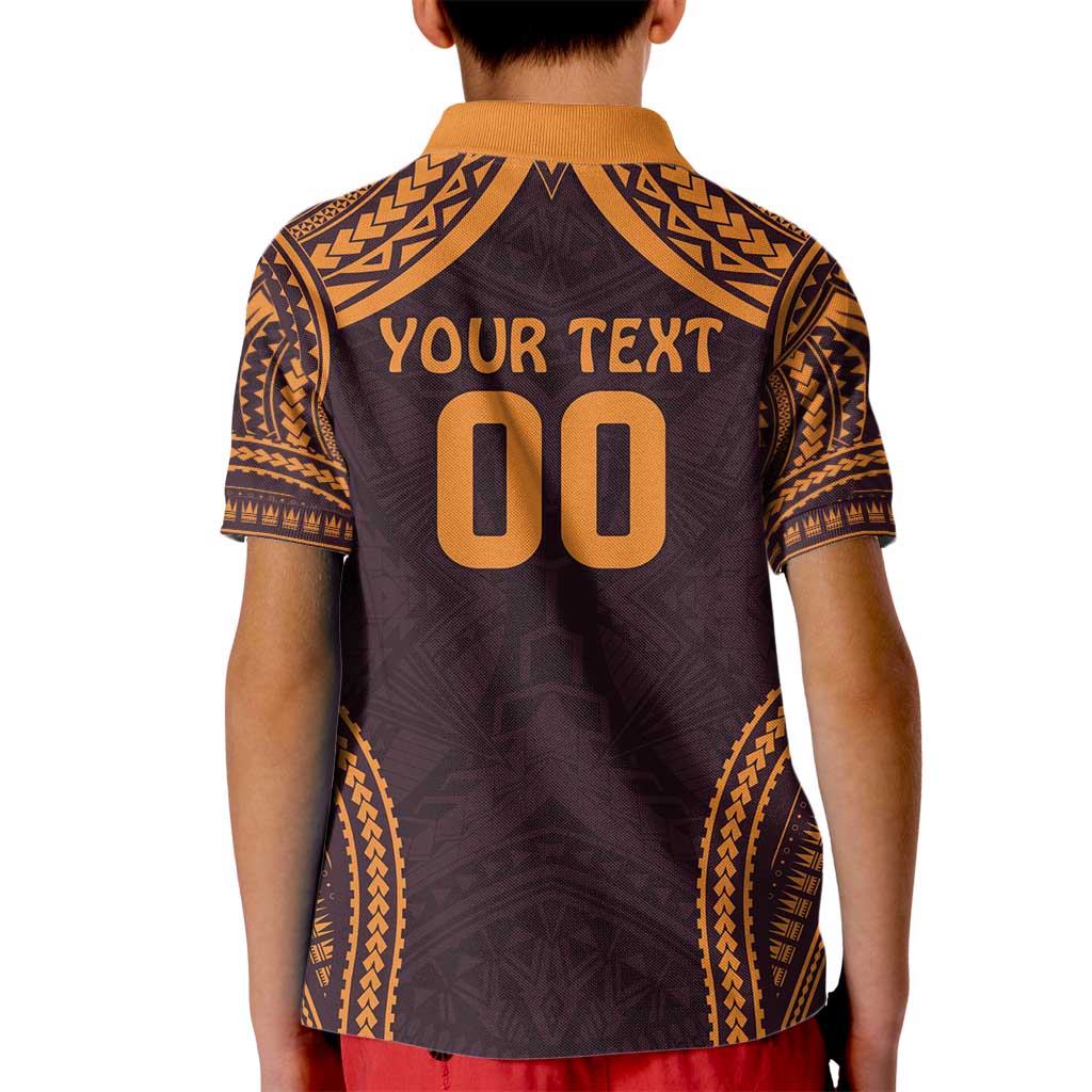 Custom Broncos Rugby Kid Polo Shirt With Polynesian Style