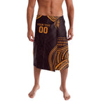Custom Broncos Rugby Lavalava With Polynesian Style