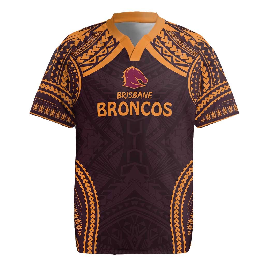 Custom Broncos Rugby Rugby Jersey With Polynesian Style