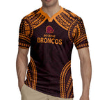 Custom Broncos Rugby Rugby Jersey With Polynesian Style