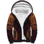 Custom Broncos Rugby Sherpa Hoodie With Polynesian Style