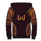 Custom Broncos Rugby Sherpa Hoodie With Polynesian Style