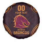 Custom Broncos Rugby Spare Tire Cover With Polynesian Style