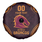 Custom Broncos Rugby Spare Tire Cover With Polynesian Style