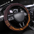 Broncos Rugby Steering Wheel Cover With Polynesian Style