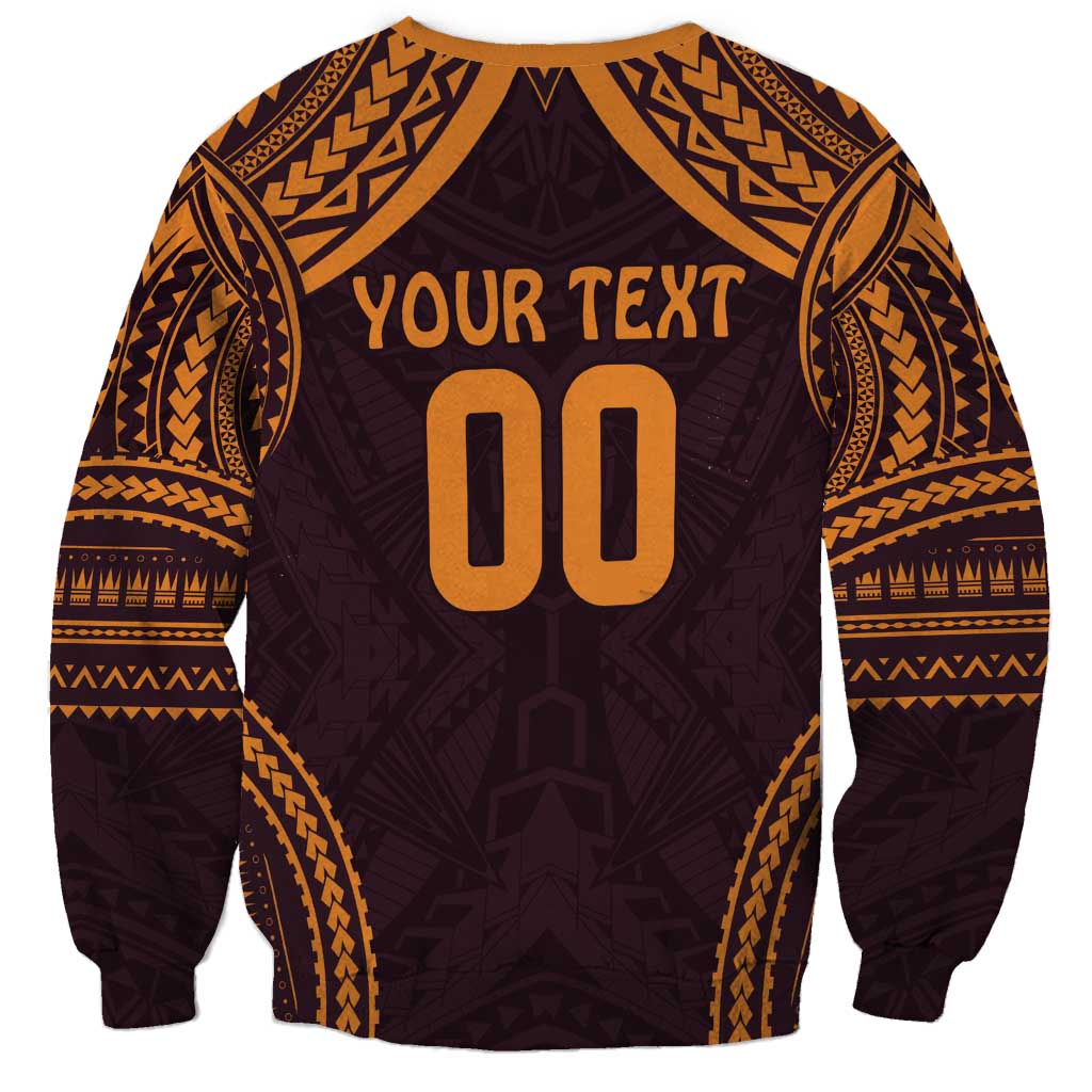 Custom Broncos Rugby Sweatshirt With Polynesian Style
