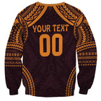 Custom Broncos Rugby Sweatshirt With Polynesian Style