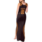 Custom Broncos Rugby Tank Maxi Dress With Polynesian Style