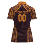 Custom Broncos Rugby Women Polo Shirt With Polynesian Style