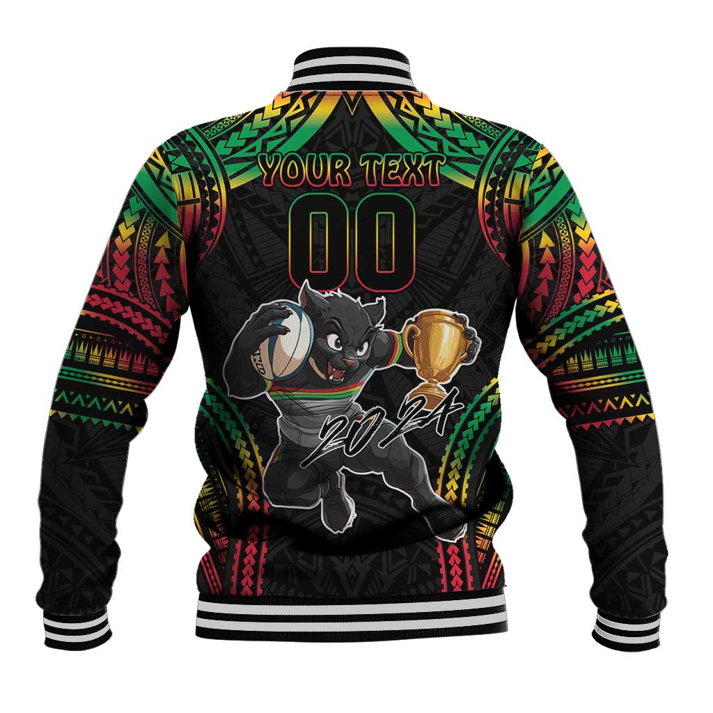 Custom Panthers Champion Grand Final 2024 Baseball Jacket With Polynesian Style