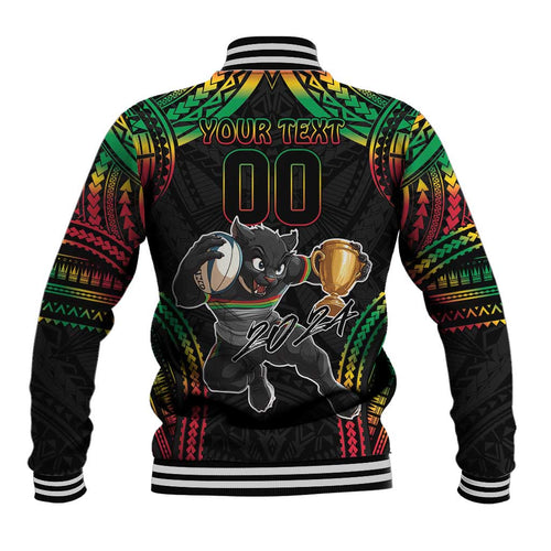 Custom Panthers Champion Grand Final 2024 Baseball Jacket With Polynesian Style