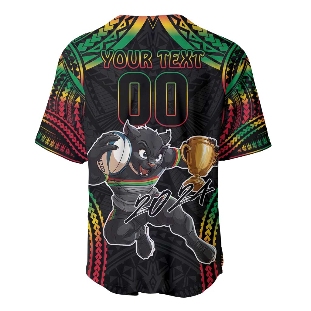 Custom Panthers Champion Grand Final 2024 Baseball Jersey With Polynesian Style