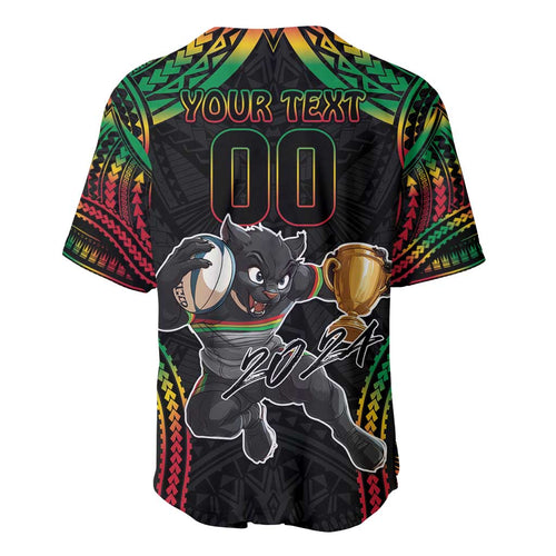 Custom Panthers Champion Grand Final 2024 Baseball Jersey With Polynesian Style