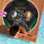 Custom Panthers Champion Grand Final 2024 Beach Blanket With Polynesian Style