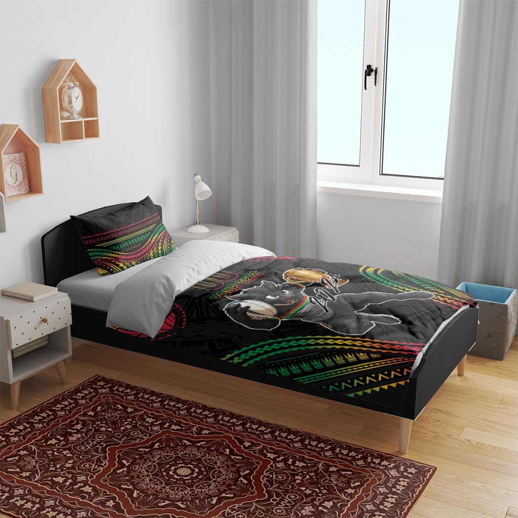 Custom Panthers Champion Grand Final 2024 Bedding Set With Polynesian Style