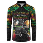 Custom Panthers Champion Grand Final 2024 Button Sweatshirt With Polynesian Style