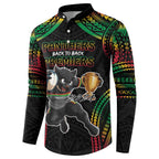 Custom Panthers Champion Grand Final 2024 Button Sweatshirt With Polynesian Style
