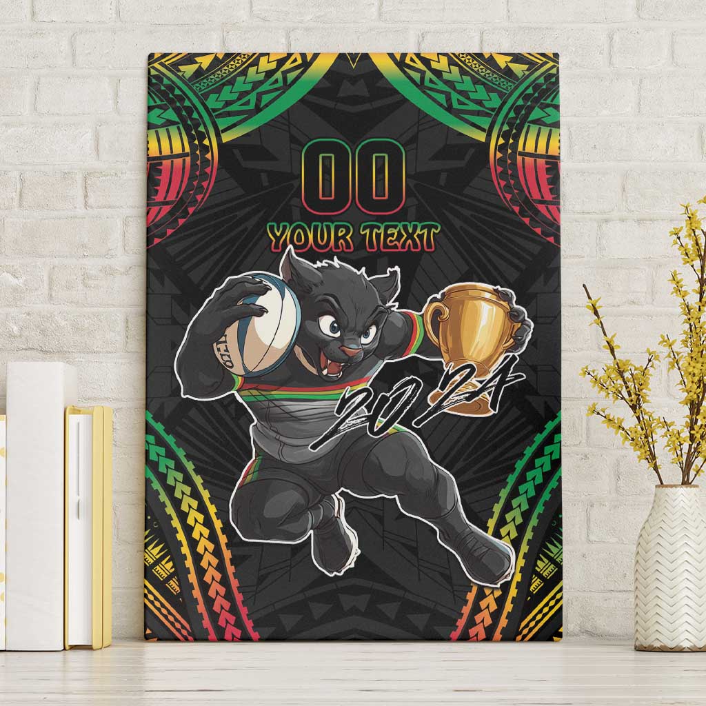 Custom Panthers Champion Grand Final 2024 Canvas Wall Art With Polynesian Style