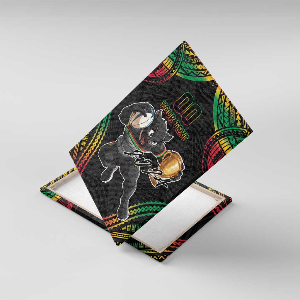 Custom Panthers Champion Grand Final 2024 Canvas Wall Art With Polynesian Style