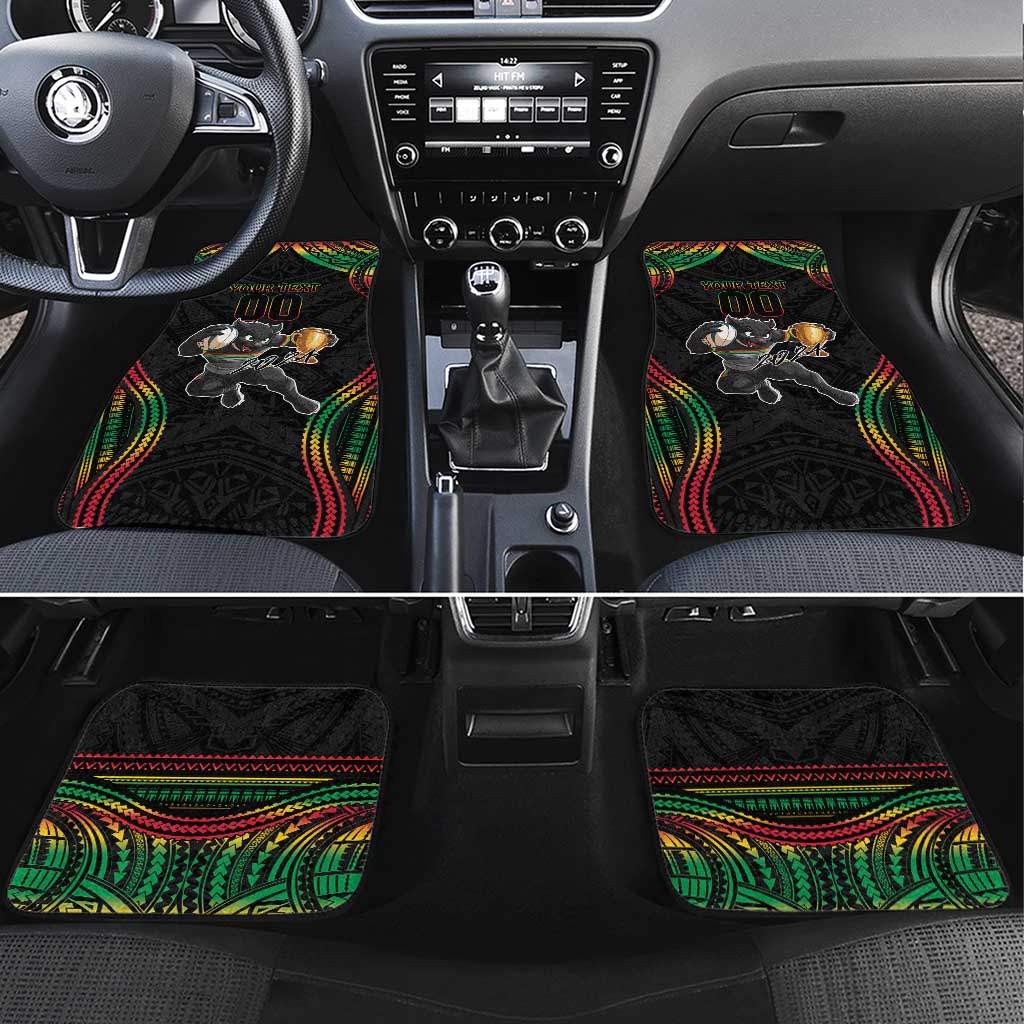 Custom Panthers Champion Grand Final 2024 Car Mats With Polynesian Style