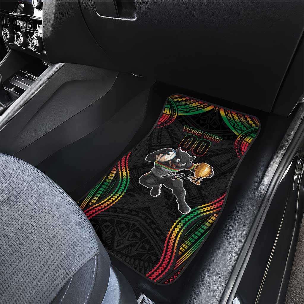 Custom Panthers Champion Grand Final 2024 Car Mats With Polynesian Style