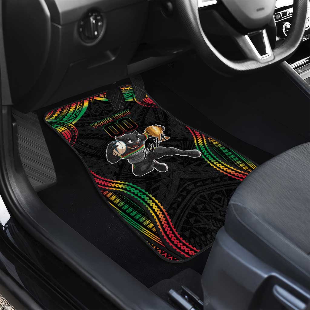 Custom Panthers Champion Grand Final 2024 Car Mats With Polynesian Style