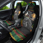 Custom Panthers Champion Grand Final 2024 Car Seat Cover With Polynesian Style