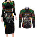Custom Panthers Champion Grand Final 2024 Couples Matching Long Sleeve Bodycon Dress and Long Sleeve Button Shirt With Polynesian Style