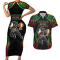 Custom Panthers Champion Grand Final 2024 Couples Matching Short Sleeve Bodycon Dress and Hawaiian Shirt With Polynesian Style