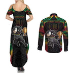 Custom Panthers Champion Grand Final 2024 Couples Matching Summer Maxi Dress and Long Sleeve Button Shirt With Polynesian Style