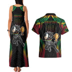 Custom Panthers Champion Grand Final 2024 Couples Matching Tank Maxi Dress and Hawaiian Shirt With Polynesian Style