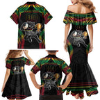 Custom Panthers Champion Grand Final 2024 Family Matching Mermaid Dress and Hawaiian Shirt With Polynesian Style