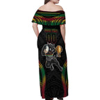 Custom Panthers Champion Grand Final 2024 Family Matching Off Shoulder Maxi Dress and Hawaiian Shirt With Polynesian Style
