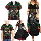 Custom Panthers Champion Grand Final 2024 Family Matching Summer Maxi Dress and Hawaiian Shirt With Polynesian Style