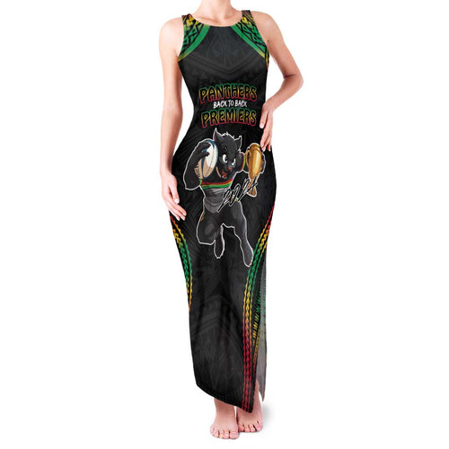 Custom Panthers Champion Grand Final 2024 Family Matching Tank Maxi Dress and Hawaiian Shirt With Polynesian Style