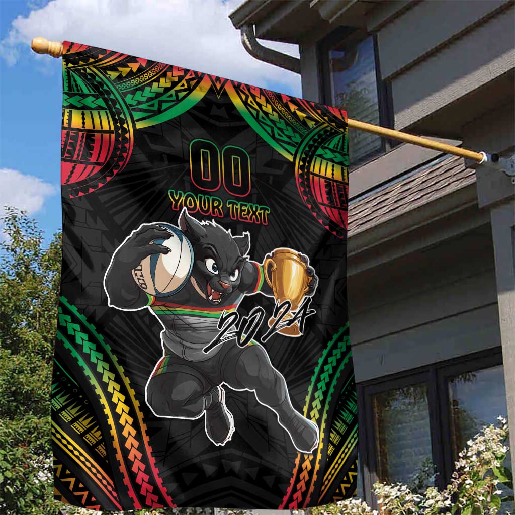 Custom Panthers Champion Grand Final 2024 Garden Flag With Polynesian Style