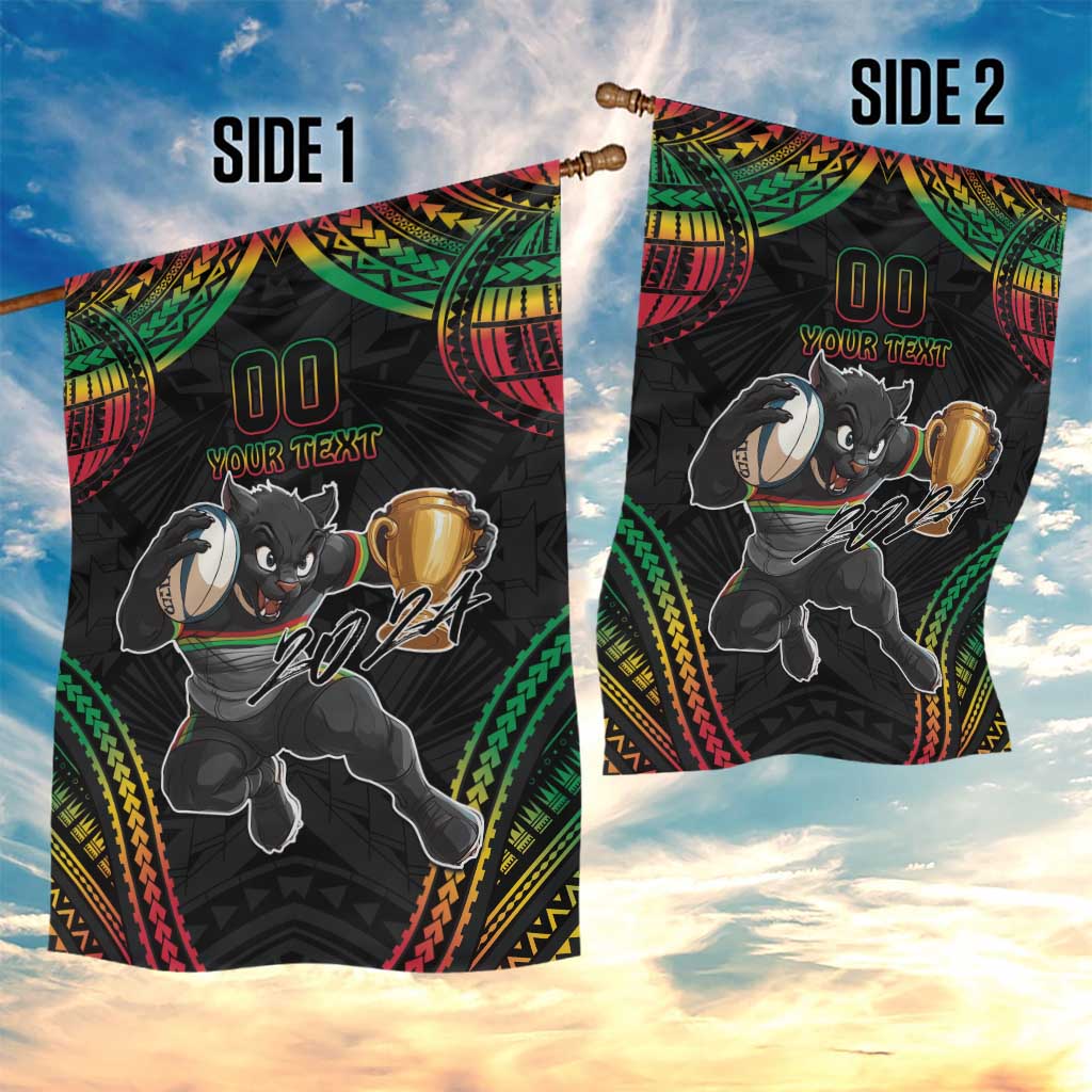 Custom Panthers Champion Grand Final 2024 Garden Flag With Polynesian Style