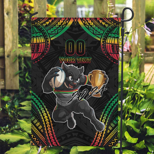 Custom Panthers Champion Grand Final 2024 Garden Flag With Polynesian Style