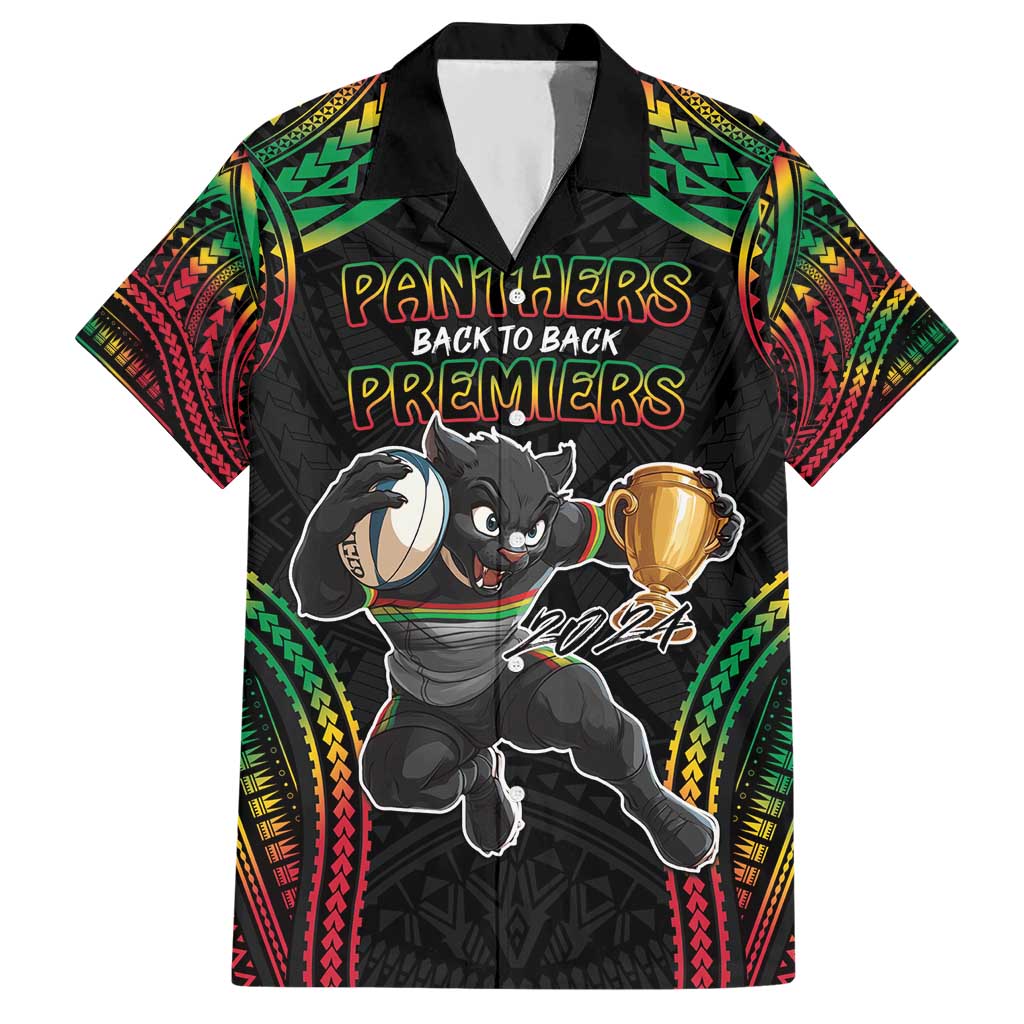 Custom Panthers Champion Grand Final 2024 Hawaiian Shirt With Polynesian Style